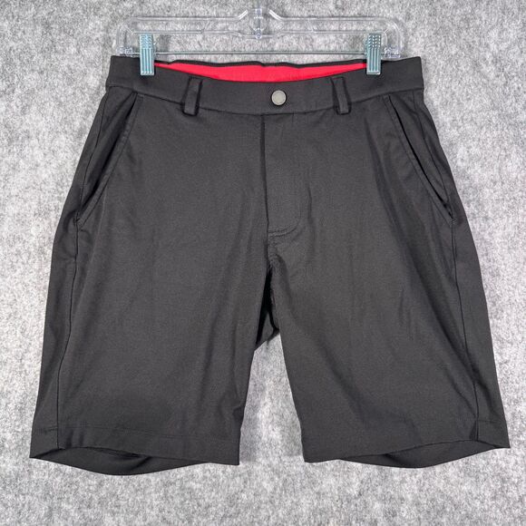 Redvanly Shorts Mens Size Small Black Chino 9" Inseam Golf Performance Pull On - Picture 1 of 8